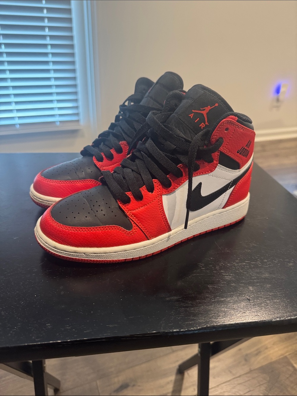 Jordan Men’s High-Top Sneakers — Black / Red / White